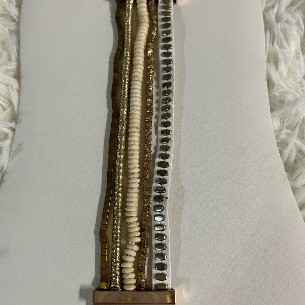 Victoria Emerson Gold and Cream Bracelet Set - Picture 2 of 9